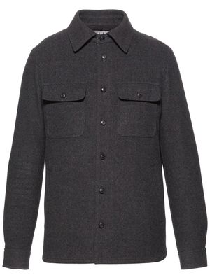 Norwegian Wool long-sleeved wool shirt jacket - Grey