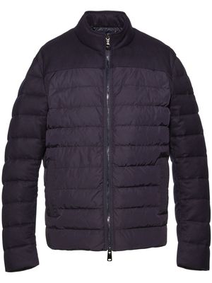 Norwegian Wool quilted padded down jacket - Blue