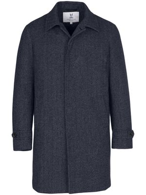 Norwegian Wool single-breasted down-filled coat - Blue