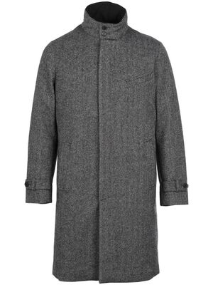Norwegian Wool single-breasted down-filled coat - Grey
