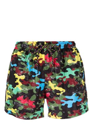 Nos Beachwear camouflage-pattern swimming shorts - Green