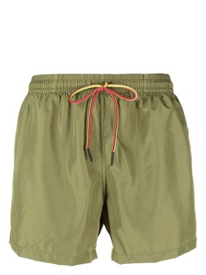 Nos Beachwear drawstring-fastening swimming shorts - Green