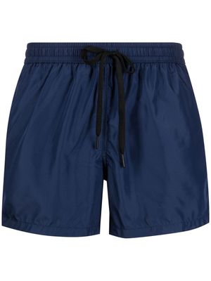 Nos Beachwear logo-patch detail swim shorts - Blue