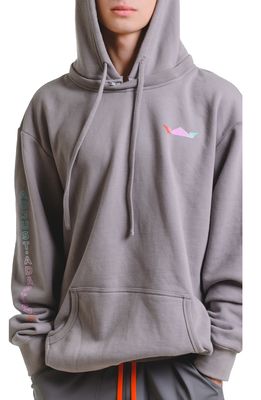 Notorious d.RT Convertible Graphic Hoodie in Grey