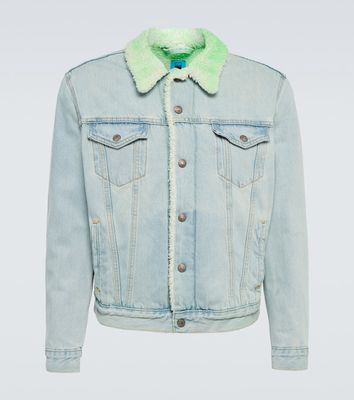 NotSoNormal Look Inside faux shearling and denim jacket
