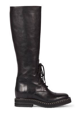 Noua Leather Lace-Up Tall Boots