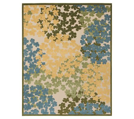 Nourison Home Hydrangea Print In/Outdoor 7.10' x 9.10' Rug