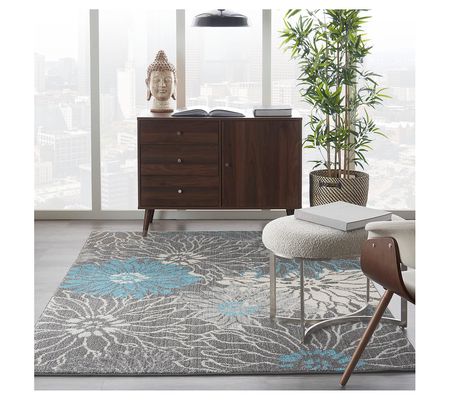 Nourison Passion 17 Charcoal/Blue 5' x 7' Rug