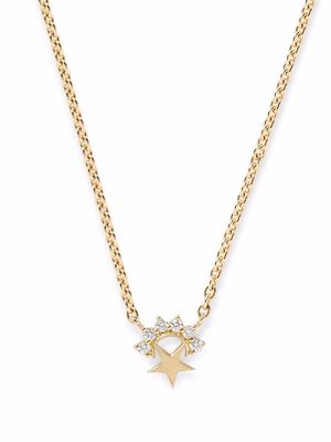 Nouvel Heritage 18kt yellow gold small Mystic diamond star necklace