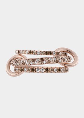 Nova 18K Rose Gold 3-Linked Diamond Ring