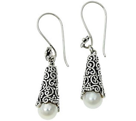 Novica Artisan Crafted Cultured Pearl Dangle Ea rrings