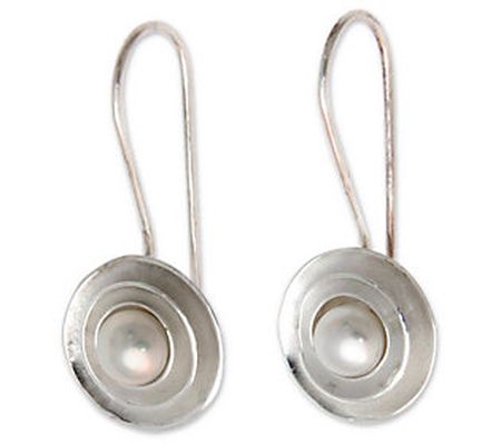 Novica Artisan Crafted Sterling Cultured Pearl Drop Earrings