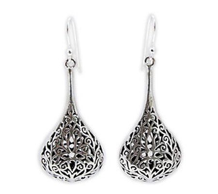 Novica Artisan-Crafted Sterling Filigree Drop E arrings