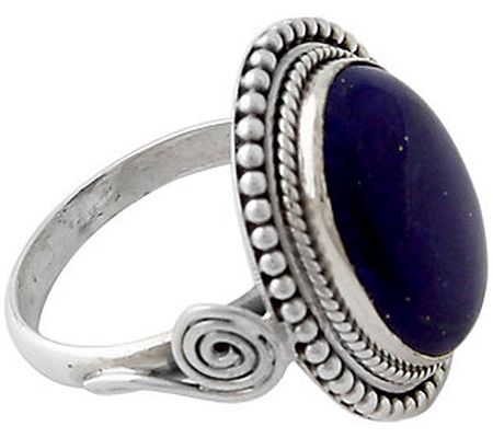 Novica Artisan Crafted Sterling Lapis Ring