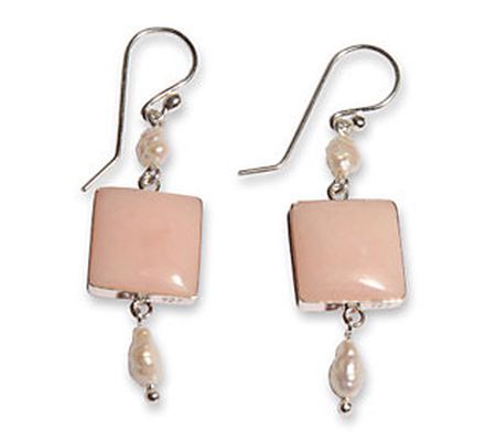 Novica Artisan Crafted Sterling "Pink Windows"E arrings