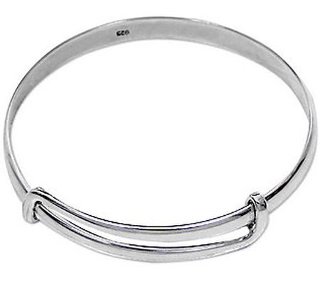 Novica Artisan Crafted Sterling Silver "Tender Embrace" Bangle