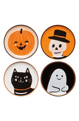 Now Designs Boo Crew Set of 4 Appetizer Plates in Orange