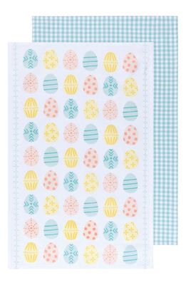 Now Designs Easter Eggs Set of 2 Tea Towels in Blue