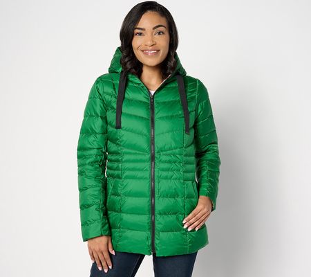 Nuage Hooded Packable Puffer Jacket with Grosgrain Trim