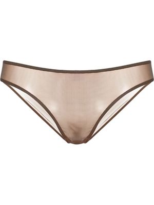 Nubian Skin tulle-panel low-rise briefs 3-pack - Neutrals