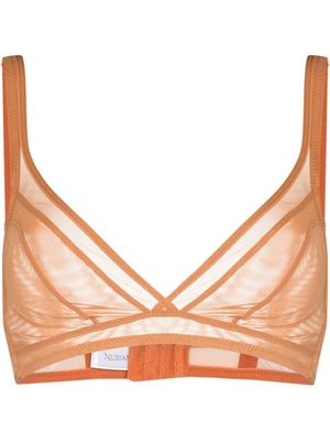 Nubian Skin tulle-panel triangle-cup bra 2-pack - NEUTRALS