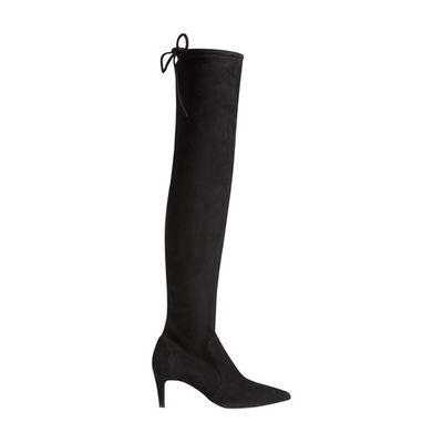 Nubuck Leather Thigh-High Boots