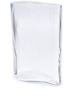 Nude Mist Wide crystal vase - White