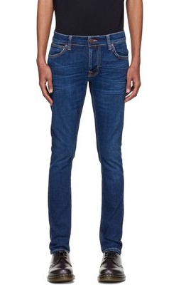 Nudie Jeans Indigo Tight Terry Slim Tapered Jeans