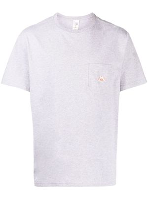 Nudie Jeans logo-patch cotton T-shirt - Grey