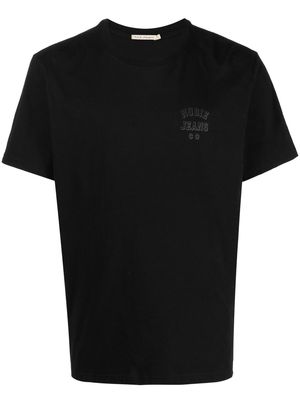 Nudie Jeans logo-print cotton T-shirt - Black