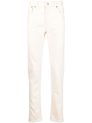 Nudie Jeans slim-cut high-rise jeans - White