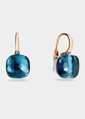 Nudo Classic 18K Rose Gold Earrings with London Blue Topaz