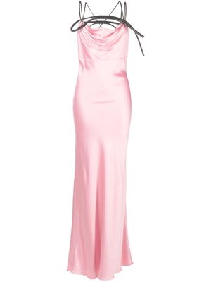Nuè Flamingo rhinestone-embellished maxi dress - Pink
