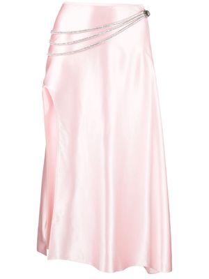 Nuè Laetitia rhinestone-embellished midi skirt - Pink