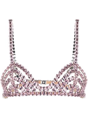 Nuè Rose Quarz crystal-embellished top - Pink