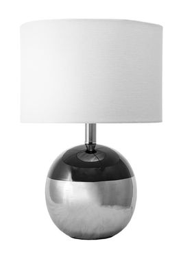 NULOOM Silver Ceramic Sphere 18" Acrylic Shade Table Lamp