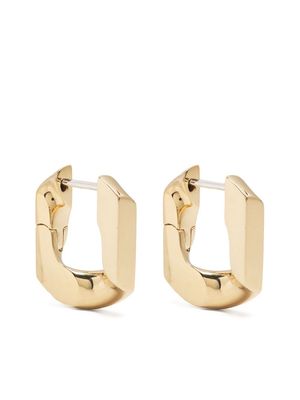 NUMBERING geometric hoop earrings - Gold