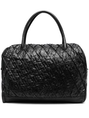 Numero 10 Monzeglio embossed-leather tote bag - Black