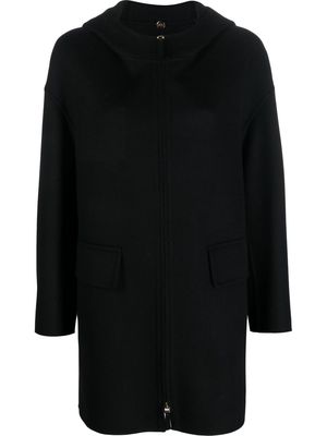 Numerootto zip-up hooded coat - Black