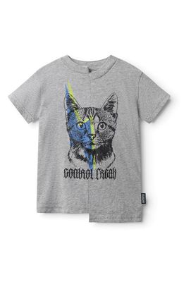 Nununu Kids' Cat Control T-Shirt in Heather Grey