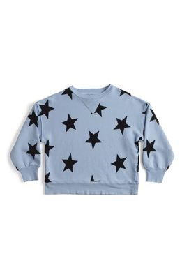 Nununu Kids' Star Cotton Sweatshirt in Foggy Blue