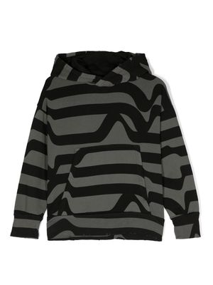 Nununu Road Web-print cotton hoodie - Grey