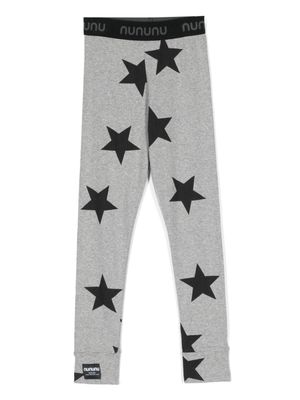 Nununu Star-print cotton leggings - Grey
