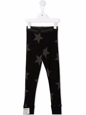 Nununu star-print leggings - Black