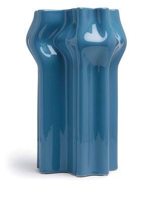 Nuove Forme Extruded Shape vase - Blue