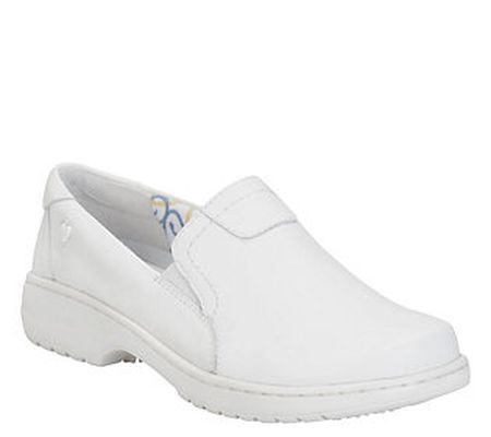 Nurse Mates Leather Slip On Shoes - Meredith