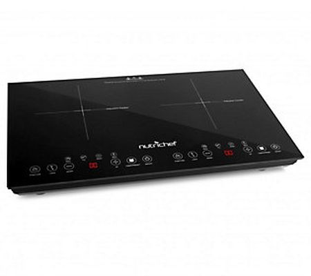 Nutrichef Dual-Zone Electric Induction Cooktop Hot Plate