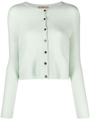 Nuur brushed fine-knit cardigan - Green