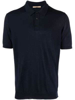 Nuur fine-knit polo shirt - Blue