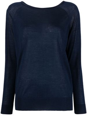 Nuur long-sleeved knitted jumper - Blue